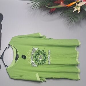 Lane Bryant Venezia Green Cotton Tee 26/28 #New PTP:29" Length:29.5"